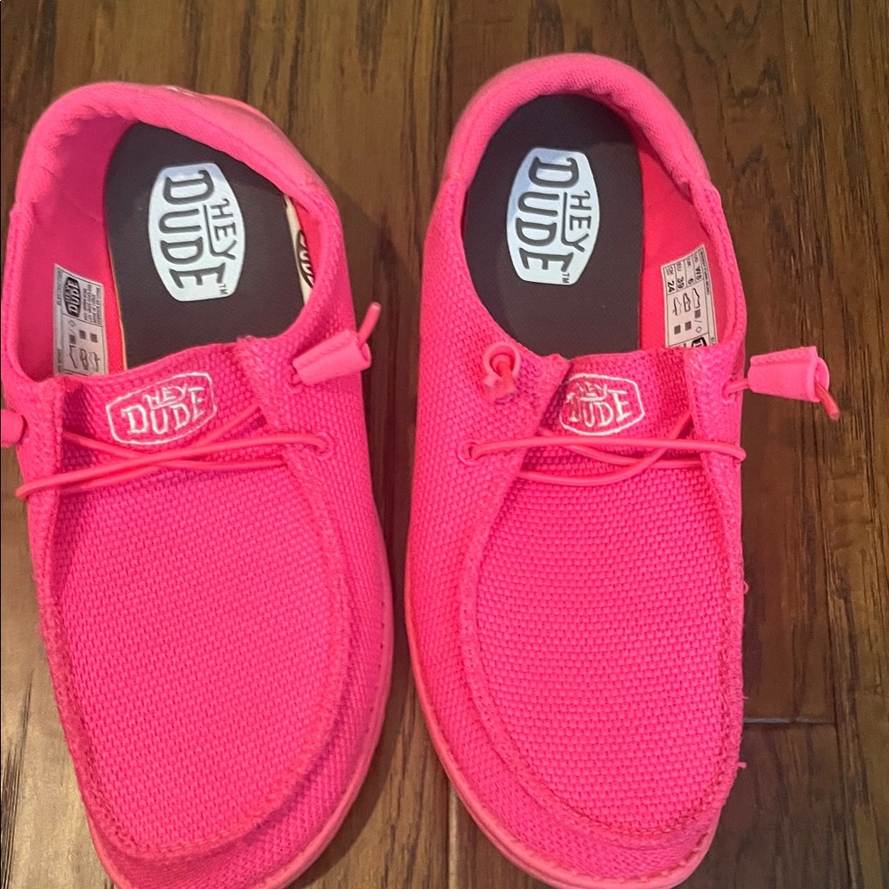 Hey Dude Bright Pink Lightweight Slip-On Sneakers - Picture 3 of 3